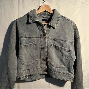 cropped forever 21 jean jacket size s